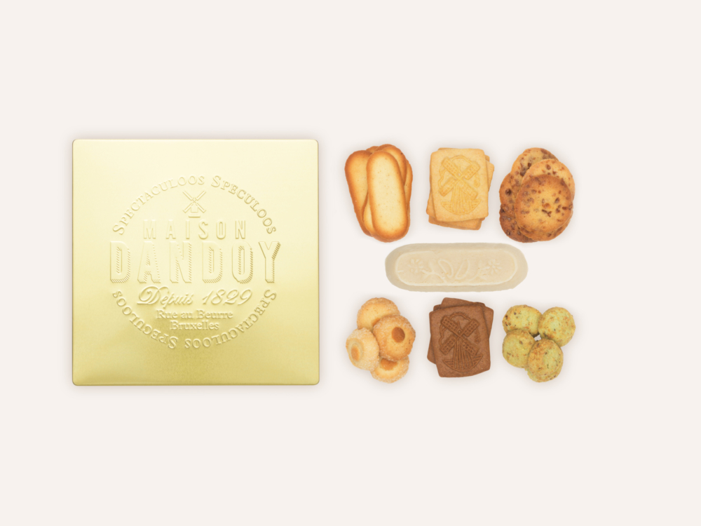 Golden Biscuit Box